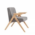 Puidust tugitool Vinc metalne pruun