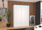 Riidekapp DENVER 150 150x200x58 cm Valge