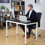 Arvutilaud 120x60x76 cm Must Valge