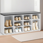 Jalatsiriiul istmega 30 x 104 x 48 cm Valge Hall