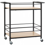 Serveerimisk&auml;ru 82x40x75 cm Looduslik Must