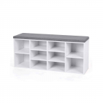 Esikupink riiuliga 104x30x48cm valge hall