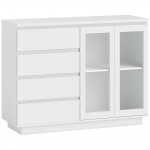 Kummut sahtlitega 120x40x91 cm valge