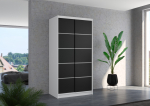Liugustega Riidekapp RIVA 100 100x200x58 cm Valge