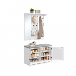 Esiku nagi ja jalatsipingi komplekt 35.5x81x52.5 cm valge