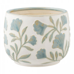 Lillepott 22.5x22.5x17.5 cm Valge Keraamika