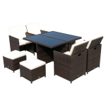 Terassim&ouml;&ouml;bel komplekt 120x120x74 Pruun