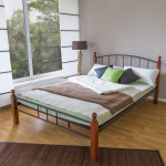 Metallraamiga voodi 165x215 Must ja Pruun