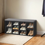 Jalatsiriiul pingiga 30 x 104 x 48 cm Must