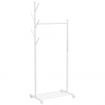 Riidestange 68x43x171 cm Valge Metall