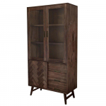 Vitriinkapp Ashton 100 x 195 x 45 cm Tumepruun