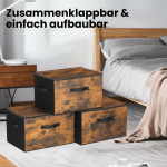 Hoiukorv 3-osaline komplekt 40 x 30 x 25 cm vintage pruun