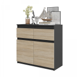Kummut sahtlitega 80 x 75 x 35 cm Sonoma
