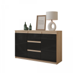 Kummut sahtlitega 120x75x35 cm tumepruun