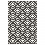 Terrassi vaip 182x274 cm Must Valge