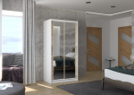 Liugustega Riidekapp NEVIO 100 100x200x58 Valge