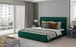 Voodi Karamell 200x200 cm Tume Roheline