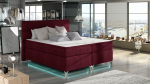 Boxspring-voodi Amadeo 140X200 155x130 cm Punane