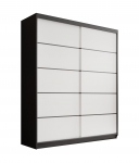 Liugustega Riidekapp Hannah 180 180x215x58 cm Must/Valge
