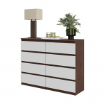 Kummut 120x92.5x33.5 cm valge pruun