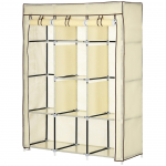 Riidest riidekapp 125x43x162.5 cm kreemjasvalge