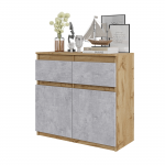 Sahtlitega kummut 80x75x35 cm Wotani Tamm