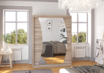 Liugustega Riidekapp MODESTO 150 150x200x58 Tr&uuml;hvel