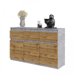 Sahtlitega kummut 120x75x35 cm pruun