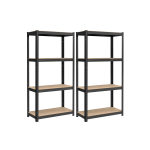 Metallist laoriiulid 40 x 80 x 160 cm must