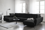 Nurgadiivan Larco 362x191x90 cm Must