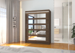 Liugustega riidekapp MURANI 150 150x200x58 Pruun
