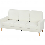 Kolmekohaline diivan 185x79x82 cm Kreem
