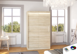 Liugustega riidekapp COLLIN 120 120x200x58 cm Sonoma