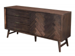 Sahtlitega kummut 155 x 75 x 45 cm Tumepruun