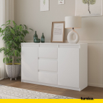 Madal kummut Mikel 75x120x35 cm Valge