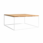 Tammepuidust diivanilaud Tensio 100x100 valge