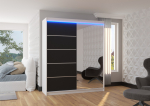 Liugustega Riidekapp CARO 180 180x215x58 Valge