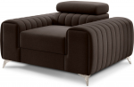 Tugitool Laurence 125x105x97 cm Tumepruun