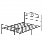 Voodiraam 140x200 cm metall must