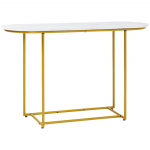 Konsoollaud 120x40x75 valge ja kuldne
