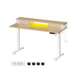 Elektriliselt reguleeritav laud 60 x 140 x 120 cm pruun
