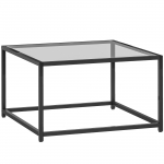 Klaasist diivanilaud 68x68x39 cm must