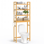 WC-riiul bambusest 63x26x185cm helepruun