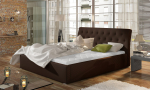 Voodi Milano 180x200 200x100x223 cm Tumepruun