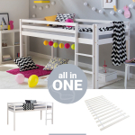 &Uuml;hekohaline narivoodi 207x110x97 valge