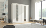 Liugustega Riidekapp BALTON 200 200x215x61 cm Valge