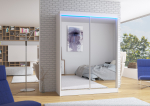 Liugustega Riidekapp Florest 150 150x58x200 cm Valge