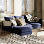 Nurga diivan vasakpoolne 210x177x90 sinine