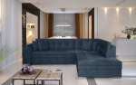 Nurgadiivan Pieretta 260x205x80 cm Tume Sinine