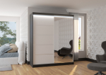 Liugustega Riidekapp CARO 180 180x215x58 Must